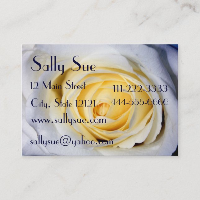 Weiße Visitenkarte (Vorderseite)