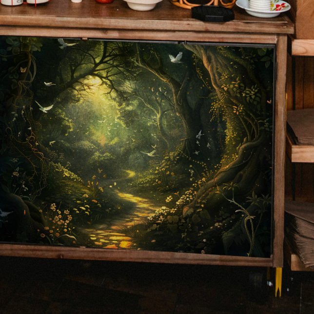 Weiße Vögel im Secret Valley Decoupage Seidenpapier (Von Creator hochgeladen)