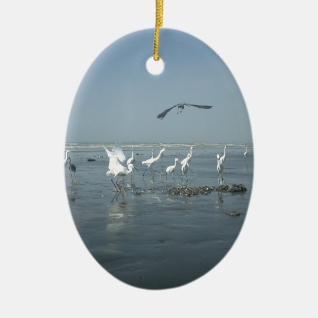 Weiße Vögel zeigen Hakuna matata.JPG Keramikornament (Vorne)