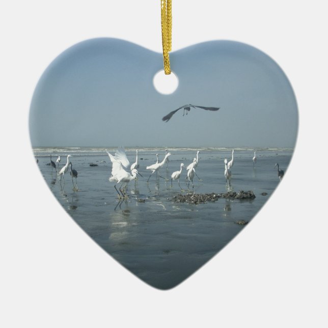 Weiße Vögel zeigen Hakuna matata.JPG Keramikornament (Vorne)