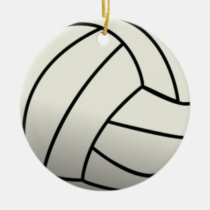 Weiße Volleyballmannschaft Keramik Ornament