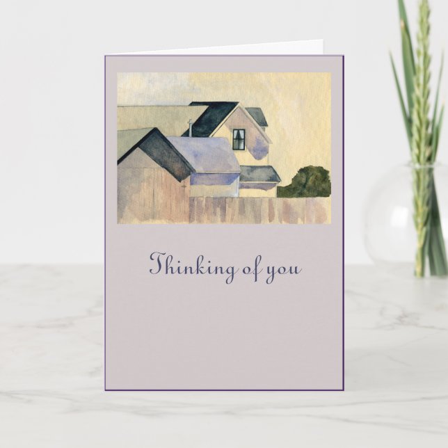 Weiße Vorhänge im Fenstergedanken Ihrer Karte (Vorderseite)