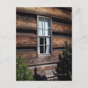 Weiße Vorhänge Postkarte