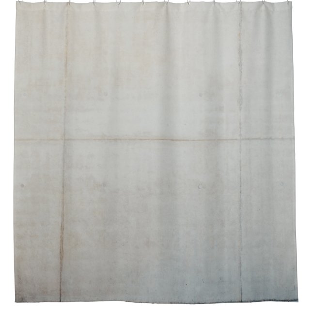 Weiße Wandfliesen Duschvorhang (Vorderseite)