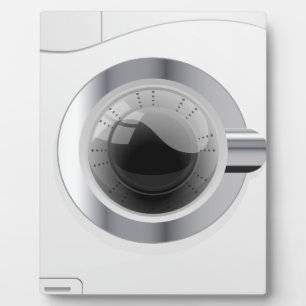 Weiße Waschmaschine Fotoplatte