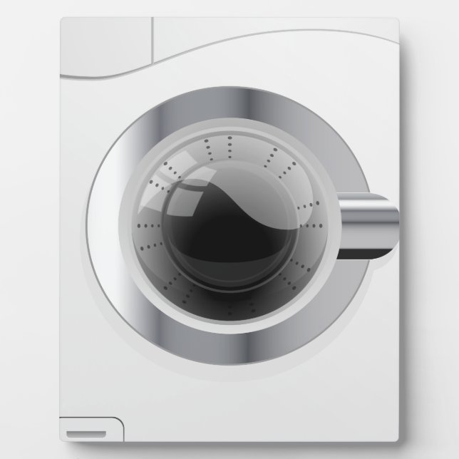 Weiße Waschmaschine Fotoplatte (Vorderseite)