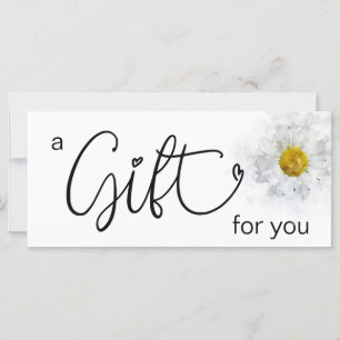 *~* Weiße Wasserfarbe Daisy Herz Minimalistisch Gi