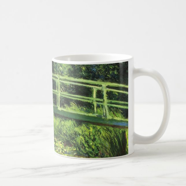 Weiße Wasserlilien von Claude Monet, Vintage Kunst Kaffeetasse (Rechts)