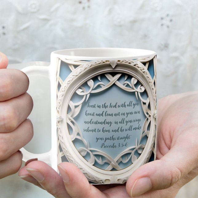 Weiße Webelrahmen anpassbare Verse Kaffeetasse (Von Creator hochgeladen)