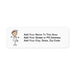 Weiße weibliche Strichmännchen-Krankenschwester 