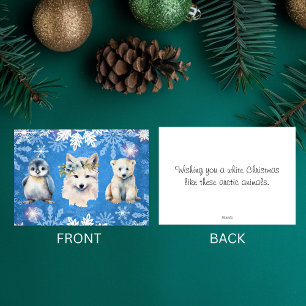 Weiße Weihnachten Arktische Tiere Weihnachtskarte