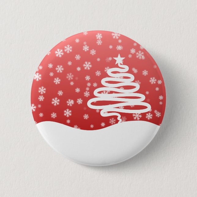 Weiße Weihnachten Button (Vorderseite)