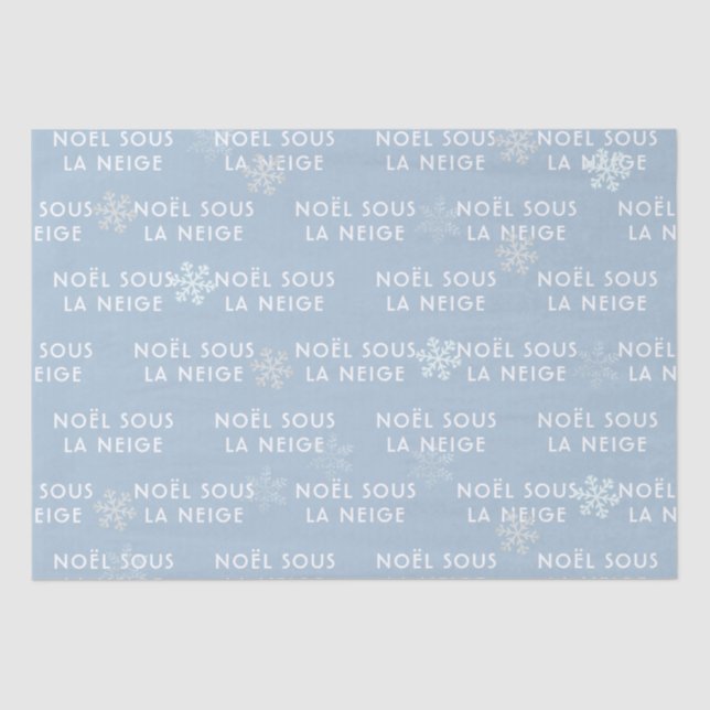 Weiße Weihnachten im französischen Tissue Paper Ba Seidenpapier (Vorderseite)