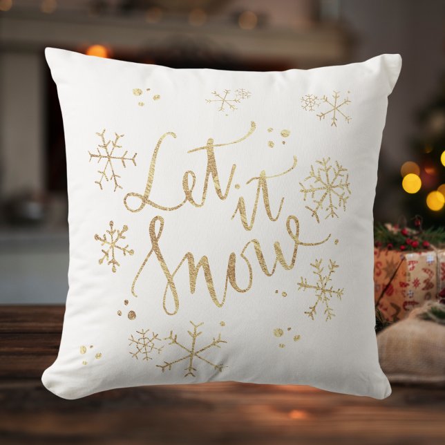 Weiße Weihnachten - Lass es schneien Kissen (White Christmas - Let It Snow Throw Pillow)