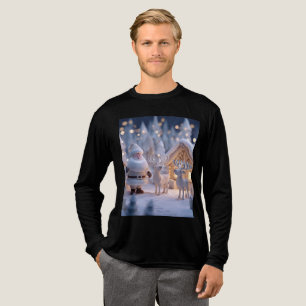 Weiße Weihnachten mit Santa Tri-Blend Shirt