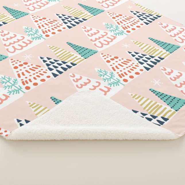 Weiße Weihnachtsbaumen Sherpadecke (3/4)