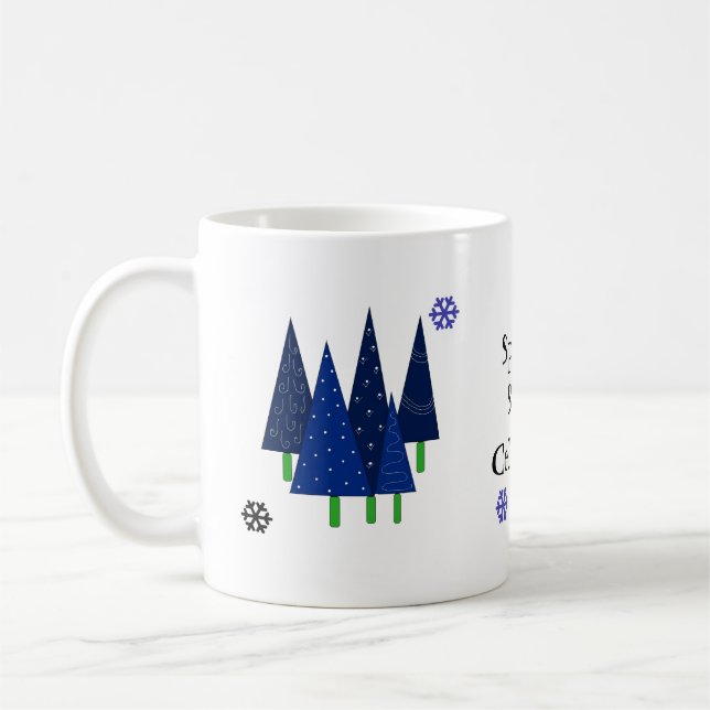 Weiße Weihnachtsbaumen Tasse (Links)