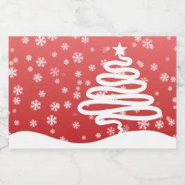 weiße Weihnachtsfeier Alkoholflaschenetikett