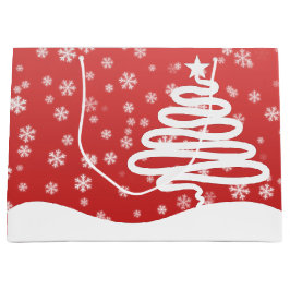 weiße Weihnachtsfeier Große Geschenktüte