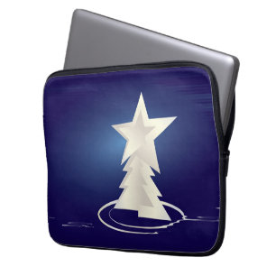 weiße Weihnachtsfeier Laptopschutzhülle