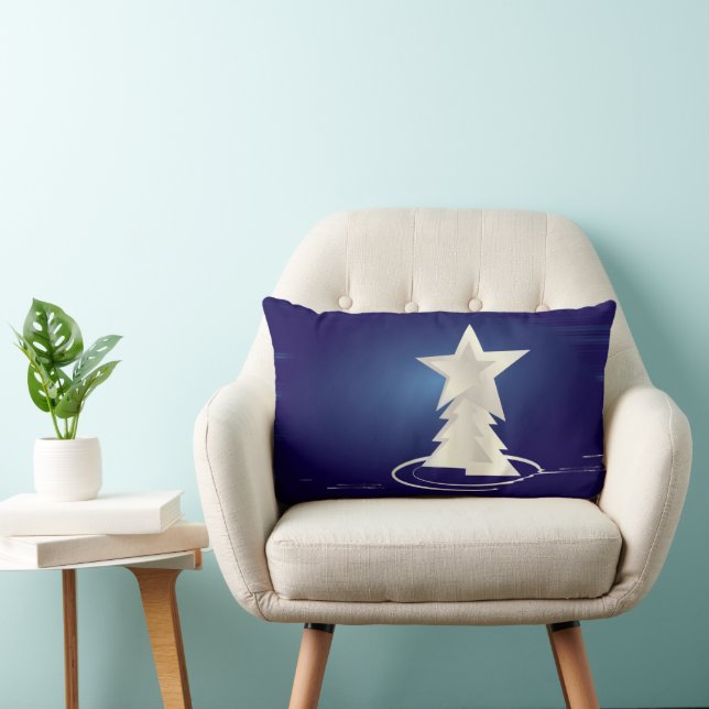 weiße Weihnachtsfeier Lendenkissen (Stuhl )