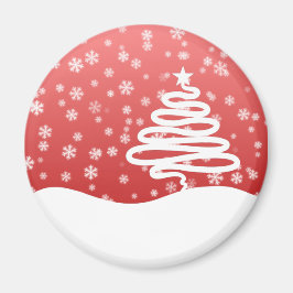 weiße Weihnachtsfeier Magnet