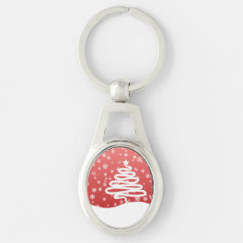 weiße Weihnachtsfeier Schlüsselanhänger