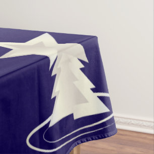 weiße Weihnachtsfeier Tischdecke