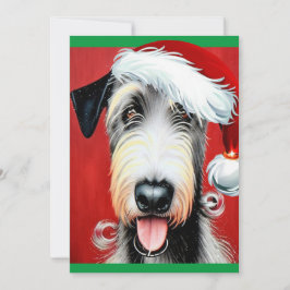 Weiße Weihnachtskarte Einladung