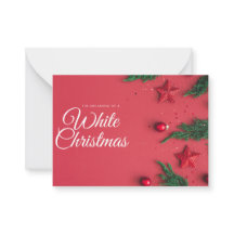 weiße Weihnachtskarte