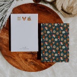 Weiße Weihnachtskatzen Grün Mitteilungskarte<br><div class="desc">Whimsikale und moderne Weihnachtslieder-Mitteilungskarten mit handgezeichneter Illustration niedlicher Katzen,  die Winteraccessoires tragen.</div>