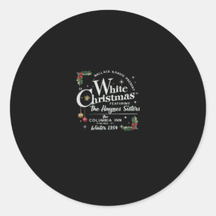 weiße Weihnachtsmauer und davis haynes Schwester ä Runder Aufkleber