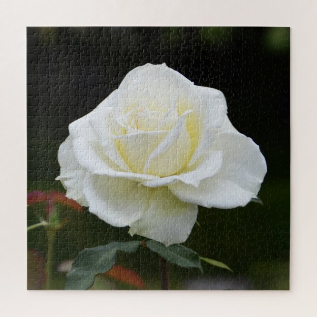 Weiße Weihnachtsrose floral Puzzle (Vertikal)