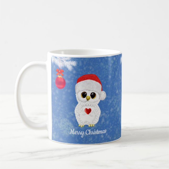Weiße Weihnachtsschale Kaffeetasse (Links)