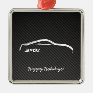 weiße Weihnachtsverzierungen des Brushstroke-350Z Ornament Aus Metall