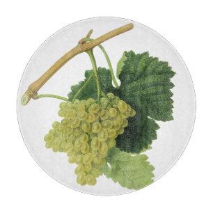 Weiße Weintrauben auf dem Weinberg, Vintages Leben Schneidebrett