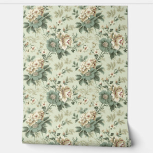 Weiße weiße Blume aus weißem Shabby Chic Tapete