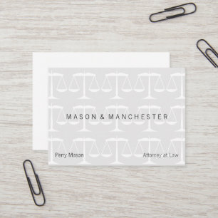 Weiße weiße "Wasserzeichen-Stil"-Skala der Gerecht Visitenkarte