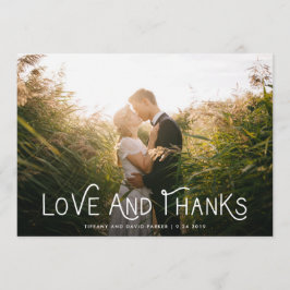 Weiße weißliche Typografie | Danke, Foto Dankeskarte