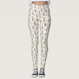 Weiße Westies mit Accessoires Whimsical Leggings