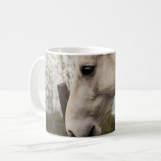 Weiße Wiese Kaffeetasse (Vorderseite Links)