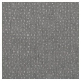 Weiße Wikingrunenmuster im grauen Hintergrund Stoff