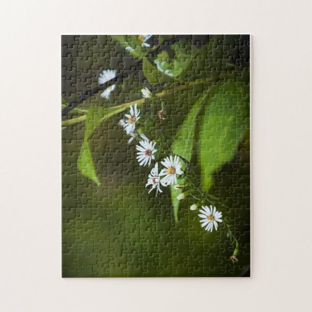 Weiße Wildblume Puzzle (Vertikal)