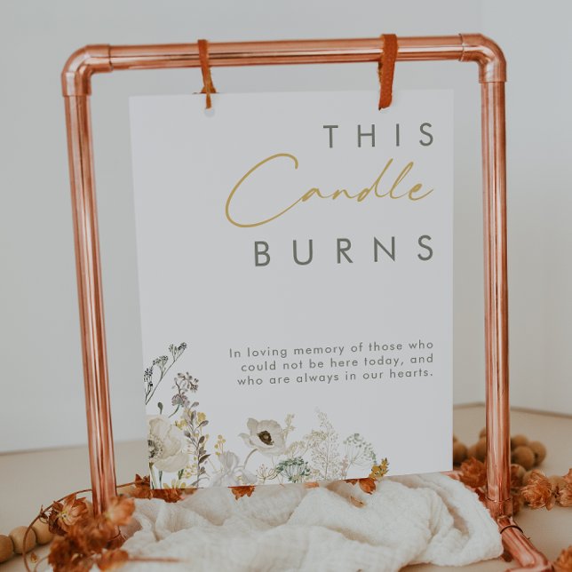 Weiße Wildblume Weide diese Kerze bröckelt Poster (Von Creator hochgeladen)