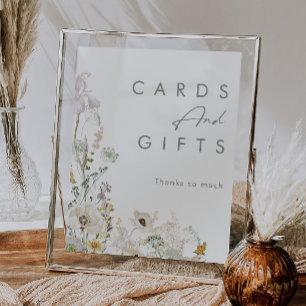 Weiße Wildblume Wiese Elfenbeinkarten und Geschenk Poster