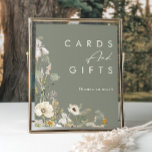 Weiße Wildblume Wiesenkarte und Geschenke Poster<br><div class="desc">Dieses Whimsical Wildblume Meadow Sage Karten und Geschenkplakat ist perfekt für Ihre einfache, elegante Hochzeit. Die moderne, rustikale Vegetation, begleitet von den minimalistischen Wildblumen der Aquarellbilder, wird Ihre Vision zum Leben erwecken! Dieses Design von hübschen goldenen Blume, Touchs von bohemianischen Salbei grün und lila ist sicher, um Ihren minimalen Herbst...</div>