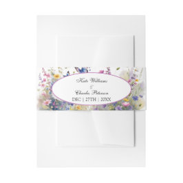 Weiße Wildblumen Einladungsbanderole