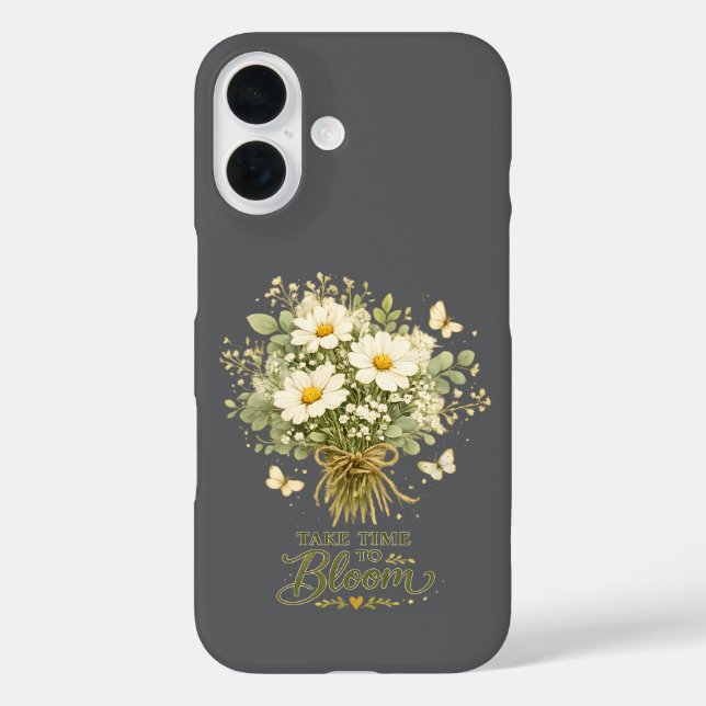 Weiße Wildblumenbouquet Case-Mate iPhone Hülle (Rückseite)