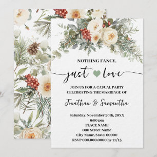 Weiße Winterhochzeit Nichts Aufwendiges Nur Liebe Einladung