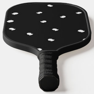 Weiße winzige Löcher in schwarz Pickleball Schläger